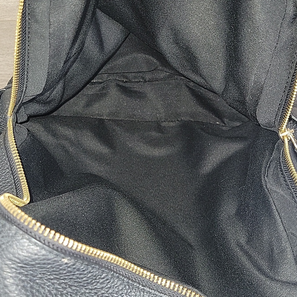 Coach Black Pebbled Leather Laptop Backpack with Gold-Tone Logo 5869 - Picture 9 of 16